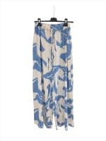 Flowing Blue and White Palazzo Pants for Summer Style