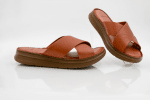 Comfort Fit Leather Slip-On Sandals - Image 4