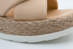 Beige Woven Cross-Strap Platform Sandals - Image 7
