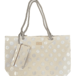 Playful Spot Print Tote with Rope Handles
