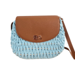 Daylight Charm – Woven Crossbody with Elegant Twist Lock