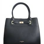 Elegant Structured Tote with Gold Details