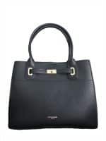 Elegant Structured Tote with Gold Details