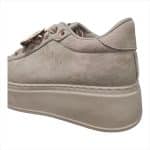 Taupe Velvet Effect Sneakers with Removable Jewel Embellishments - Image 4