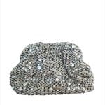 Chic Black Glam Clutch with Glossy Ball Clasp