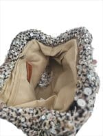 Chic Black Glam Clutch with Glossy Ball Clasp - Image 3