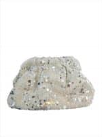 Elegant Ivory Tweed Sequin Clutch - Image 2