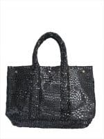 Black Croco Embossed Tote Bag - Image 3