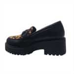 Leather Lug-Sole Loafers with Leopard Pony Hair Accent - Image 4