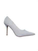 Silver Glitter Stiletto Heels