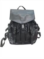 Urban Style Black Backpack with Adjustable Straps