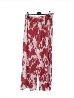 Red  White Printed Wide Leg Pants - Image 2