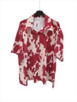 Red  White Printed Shirt - Image 2
