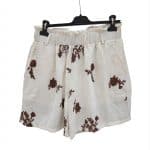 Embroidered Linen Shorts in Ivory