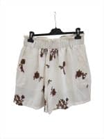 Embroidered Linen Shorts in Ivory - Image 2