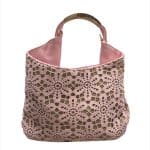 Floral Lace Straw Handbag – Elegant Summer Shoulder Bag for Women