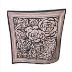Luxury Floral Print Satin Scarf