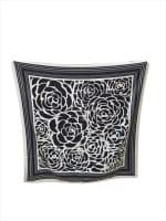 Luxury Floral Print Satin Scarf - Image 2