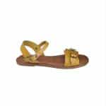 Chic Everyday Yellow Open-Toe Sandals with Cross Strap Design