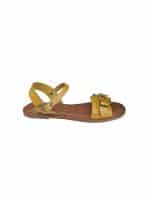 Chic Everyday Yellow Open-Toe Sandals with Cross Strap Design - Image 2