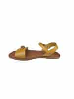 Chic Everyday Yellow Open-Toe Sandals with Cross Strap Design - Image 3