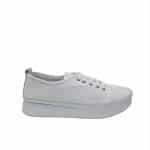 Clean All-White Casual Shoes with Modern Minimal Design
