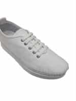 Clean All-White Casual Shoes with Modern Minimal Design - Image 3