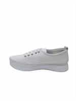 Clean All-White Casual Shoes with Modern Minimal Design - Image 4