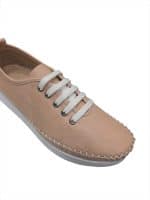 Powder Pink Casual Sneakers with White Platform Sole - Image 3