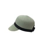 Womens Straw Baseball Cap – Chic Summer Sun Hat with Ribbon Detail
