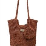 Crochet Knit Tote Bag with Coin Pouch