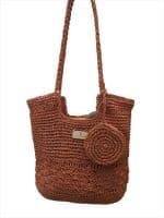 Crochet Knit Tote Bag with Coin Pouch