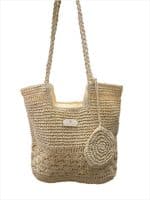 Crochet Knit Tote Bag with Coin Pouch - Image 2