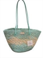 Blush Raffia Beach Tote Bag