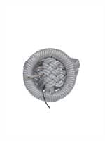 Metallic Silver Woven Belt - Image 2
