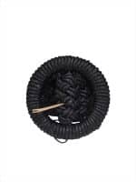 Metallic Black Silver Woven Belt