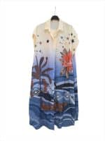 Botanical Print Maxi Dress