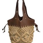 Handcrafted Rope Weave Bag with Leather Top