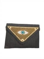 Evil Eye Straw Clutch Bag - Image 3