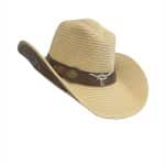 Cow Skull Straw Cowboy Hat