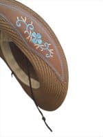 Cow Skull Straw Cowboy Hat - Image 6