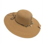 Womens Wide Brim Straw Sun Hat
