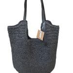 Black Raffia Tote Bag | Elegant Beach  Everyday Shoulder Bag