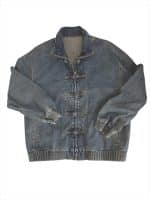 Retro Loop-Fastening Denim Jacket