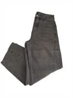 Washed Charcoal Wide-Leg Jeans
