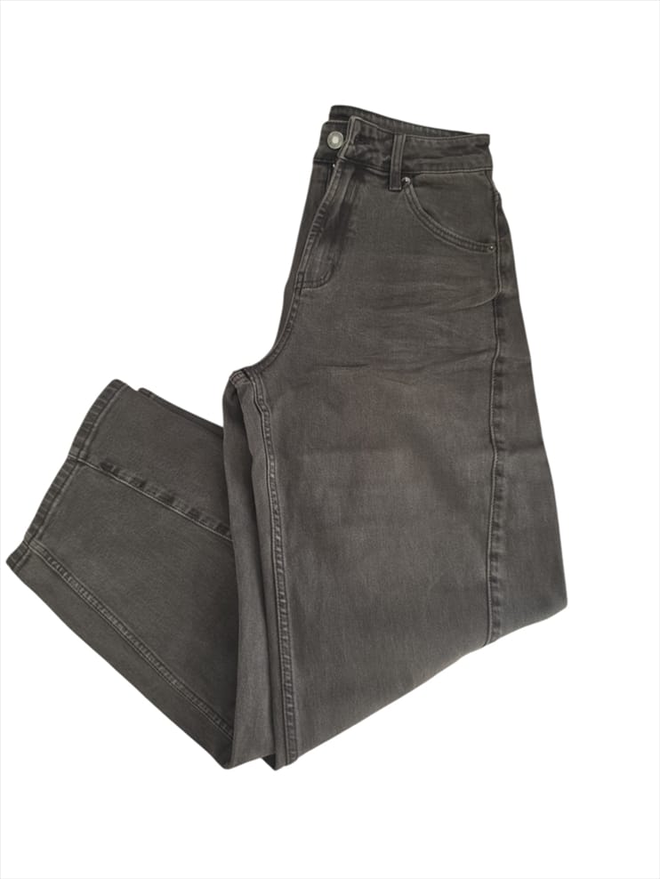 JM3018.jpg Washed Charcoal Wide-Leg Jeans - Image 1