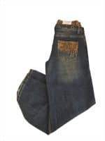 Vintage Western Double-Waist Jeans - Image 4