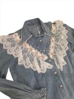 Rosalie Lace Denim Shirt - Image 2