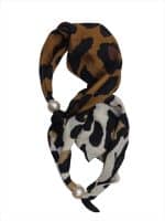 Elegant Printed Scarf with Pearl Detail - Image 2