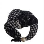 Elegant Printed Scarf with Pearl Detail